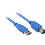 Sharkoon USB 3.0 Kabel, USB-A > USB-B Blauw, 2 meter