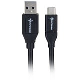 Sharkoon USB 3.1 Gen 2-A > USB-C kabel Zwart, 1 meter