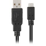 Sharkoon USB-A 2.0 naar micro-USB-B kabel Zwart, 3 meter