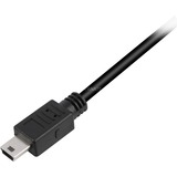 Sharkoon USB-A 2.0 naar mini-USB-B kabel Zwart, 2 meter, Dubbele afscherming