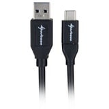 Sharkoon USB-A 3.2 Gen 2 naar USB-C kabel Zwart, 1 meter