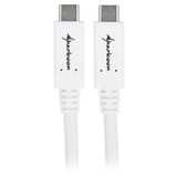 Sharkoon USB-C 3.2 Gen 2 kabel Wit, 1 meter