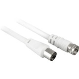 goobay LNB male naar RF male, 1,5 m kabel Wit