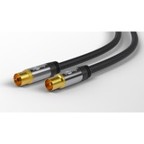 goobay TV Antennekabel - 10 m Zwart, 135 dB
