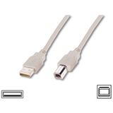goobay USB 2.0 A naar USB 2.0 B Kabel Grijs, 3 m