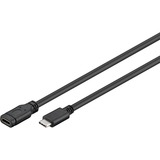 goobay USB-C 3.1 verlengkabel Zwart, 1 meter