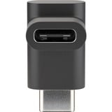 goobay USB-C (male) naar USB-C (female) 90° adapter Zwart