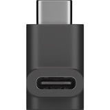 goobay USB-C (male) naar USB-C (female) 90° adapter Zwart