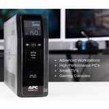 APC Back-UPS PRO BR1200SI - Noodstroomvoeding Zwart, 8x C13 uitgang, 2x USB lader (type A & C), 1200VA, USB dataport
