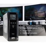 APC Back-UPS PRO BR1600SI - Noodstroomvoeding Zwart, 8x C13 uitgang, 2x USB charger (type A & C), 1600VA, USB dataport