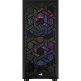 Aerocool Hive ARGB v1 midi tower behuizing Zwart | 3x USB-A | RGB | Window