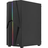 Aerocool Mecha ARGB v2 midi tower behuizing Zwart | 2x USB-A | RGB | Window