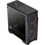 Aerocool Ore Tempered Glass midi tower behuizing Zwart | 3x USB-A | RGB | Window