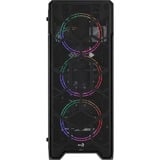 Aerocool Ore Tempered Glass midi tower behuizing Zwart | 3x USB-A | RGB | Window