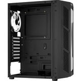 Aerocool Prime v2 midi tower behuizing Zwart | 2x USB-A | RGB | Window