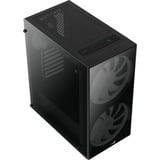 Aerocool Python midi tower behuizing Zwart | 3x USB-A | Window