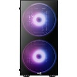 Aerocool Python midi tower behuizing Zwart | 3x USB-A | Window