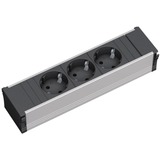 Bachmann CONI 3xSchuko met GST18 stekkerdoos Zwart/zilver