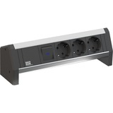 Bachmann Desk 1 Schlater blauw verlicht stekkerdoos Zwart/zilver