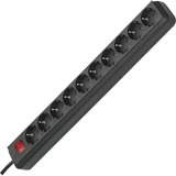 Brennenstuhl Eco-Line Stekkerdoos 10x stekkerdoos Zwart, 1159300010, voor 10 stekkers