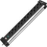 Brennenstuhl Premium-Alu-Line 10x stekkerdoos Zwart/zilver, 1391000010, voor 10 stekkers