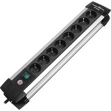 Brennenstuhl Premium-Alu-Line 8x stekkerdoos Zwart/zilver, 1391000018, voor 8 stekkers