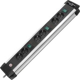 Brennenstuhl Premium-Alu-Line Technics 6x stekkerdoos Zwart/zilver, 1391000078, voor 6 stekkers