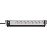 Brennenstuhl Premium-Line 19-inch stekkerdoos 8-voudig stekkerdoos Zwart/lichtgrijs, 3 meter