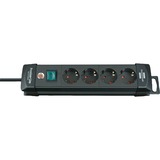Brennenstuhl Premium-Line 4x 4-voudige stekkerdoos Zwart, 4x stekker, 1951140100, voor 4 stekkers, 1,8m