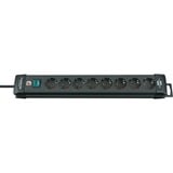 Brennenstuhl Premium-Line extension socket 8-way 8-voudige stekkerdoos Zwart, 8x stekker, 1951180100