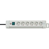 Brennenstuhl Premium-Line stekkerdoos H05VV-F, 3m stekkerdoos Lichtgrijs, voor 6 stekkers