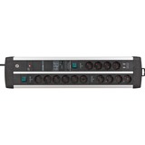 Brennenstuhl Premium-Protect-Line 120.000A Duo stekkerdoos 14-voudig met overspanningsbeveiliging en USB stekkerdoos Zwart/zilver, 2x USB, 3 meter