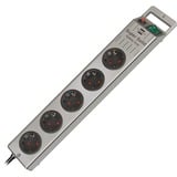 Brennenstuhl Super Solid-Line Stekkerdoos 5-voudig stekkerdoos Zilver, 2,5 meter