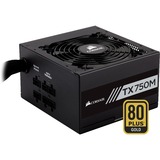 Corsair TX750M, 750 Watt voeding Zwart, 4x PCIe, Kabel-management