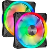 Corsair iCUE QL140 RGB case fans Zwart, 2 stuks, 140 x 140 x 25 mm, PWM