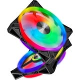 Corsair iCUE QL140 RGB case fans Zwart, 2 stuks, 140 x 140 x 25 mm, PWM