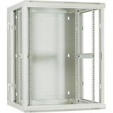 DSI 15U witte wandkast (kantelbaar) met glazen deur - DS6615W-DOUBLE server rack Wit, 600 x 600 x 770mm