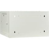 DSI 6U witte wandkast (kantelbaar) met glazen deur - DS6606W-DOUBLE server rack Wit, 600 x 600 x 368mm