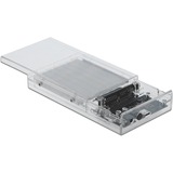 DeLOCK Externe dubbele behuizing voor 2x 2,5" SATA HDD/SSD externe behuizing Transparant, 42622