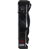 Exin Stekkerdoos 4-Voudig Randaarde 2x USB 1,5m aluminium