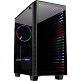 Inter-Tech X-608 Infinity Micro midi tower behuizing Zwart | 1x USB-A | 1x USB-C | RGB | Window