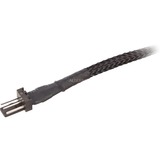Sharkoon 3-Pin Verlengkabel Zwart, 30cm, Sleeve