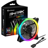 Sharkoon SHARK Blades RGB case fan Zwart,  3-pin aansluiting