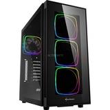 Sharkoon TG6 RGB Tower-behuizing Zwart | 2x USB-A 2.0 | 2x USB-A 3.2 (5 Gbit/s) | 2x Audio | Window-kit