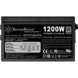 SilverStone SST-ST1200-PTS modulaire 1200 watt voeding  Zwart, 8x PCIe, 8x PCIe, Kabel-Management