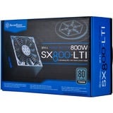SilverStone SX800-LTI v1.2, modulaire 800 watt voeding  Zwart, 4x PCIe