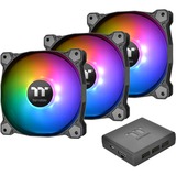 Thermaltake Pure Plus 12 LED RGB Radiator Fan, 3 stuks case fan Zwart, incl. controller