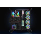 Thermaltake Riing Quad 12 RGB Radiator Fan TT Premium Edition 3 Pack case fans Zwart, 3 stuks, 120 x 120 x 25 mm, 3 stuks, Incl. controller