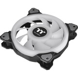 Thermaltake Riing Quad 12 RGB Radiator Fan TT Premium Edition 3 Pack case fans Zwart, 3 stuks, 120 x 120 x 25 mm, 3 stuks, Incl. controller