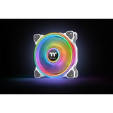 Thermaltake Riing Quad 12 RGB Radiator Fan TT Premium Edition 3 Pack case fans Wit, 3 stuks, 120 x 120 x 25 mm, 3 stuks, Incl. controller